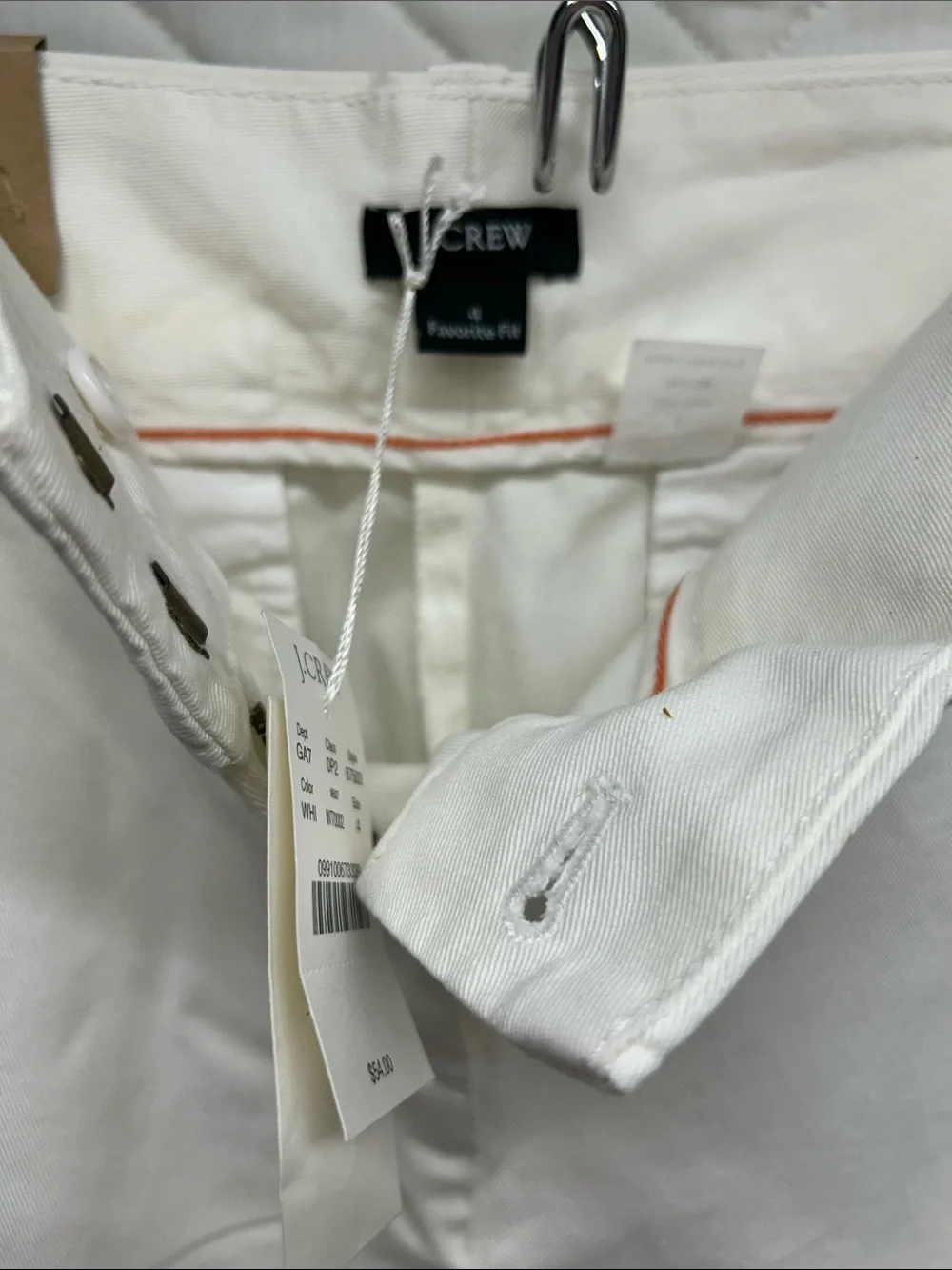 J. Crew Off-White Cropped Straight-Leg Jeans